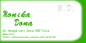 monika dona business card